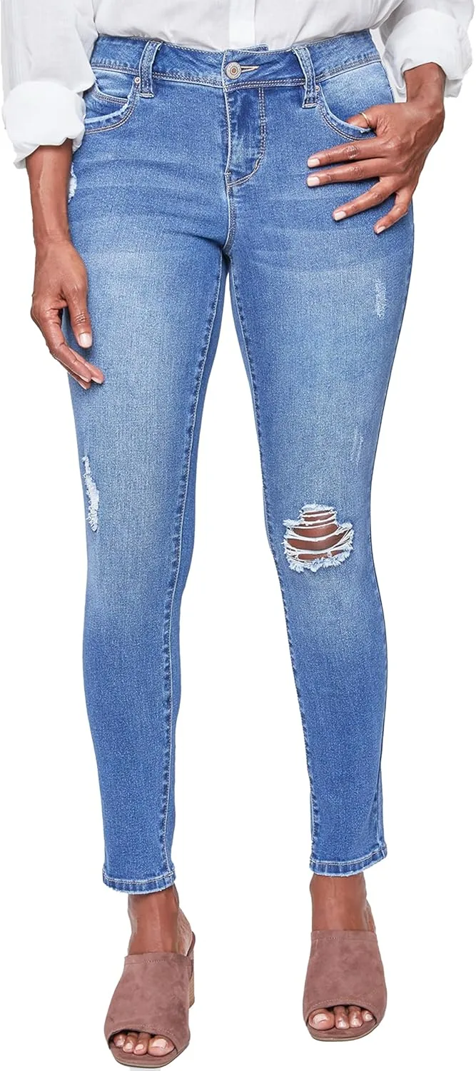 

Royalty for Me Womens Wannabettabutt скинни джинсы Mid-Rise Regular Hem