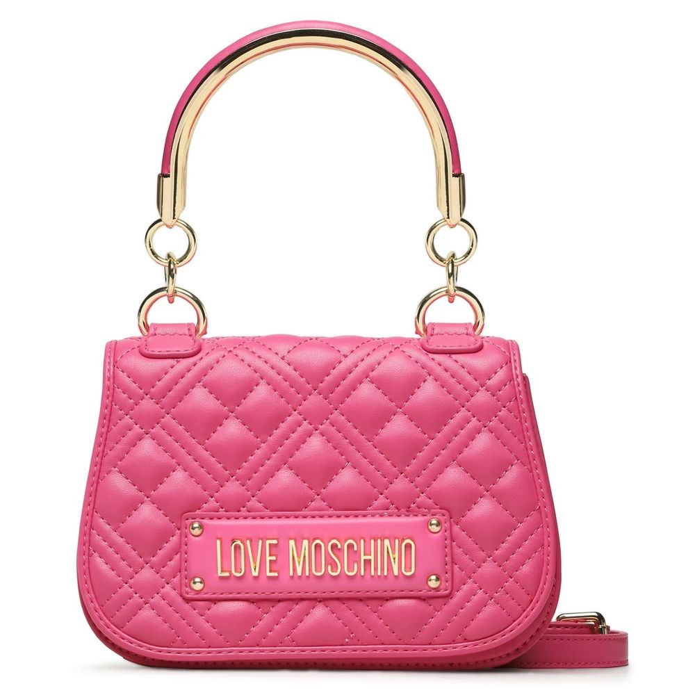 

Роскошная стеганая сумка через плечо цвета фуксии LOVE MOSCHINO, фуксия