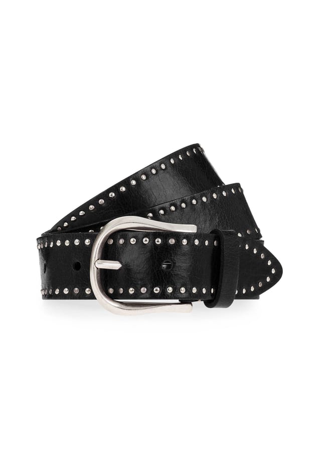 

Ремень из кожи с заклепками B.Belt, черный