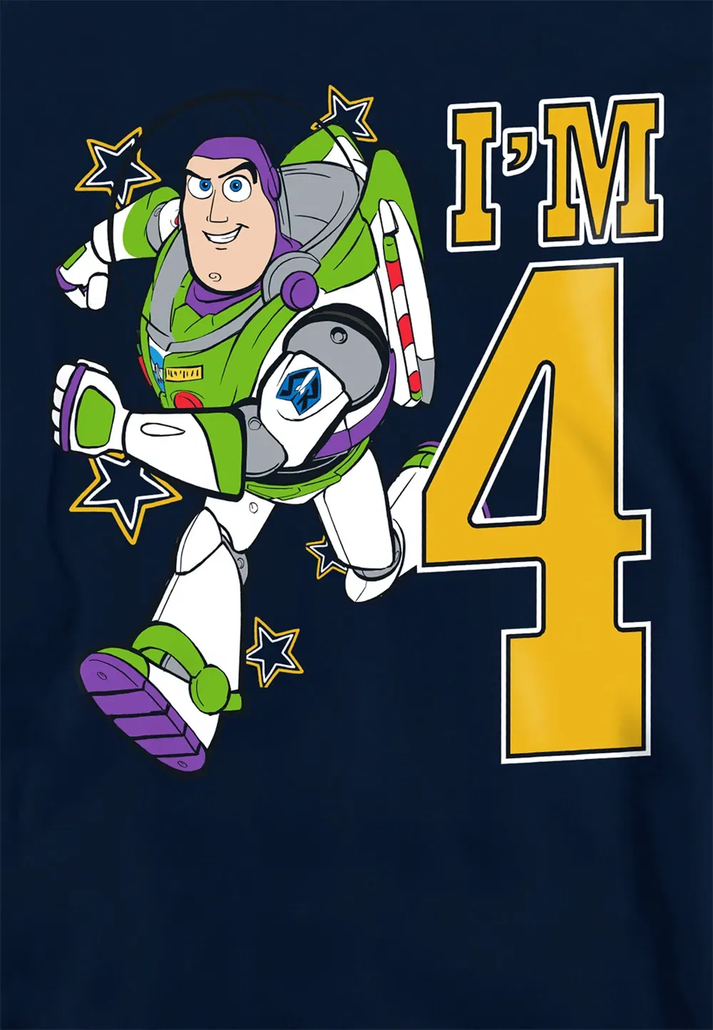 Детская худи с принтом Buzz Lightyear Disney, темно-синий — фото 2