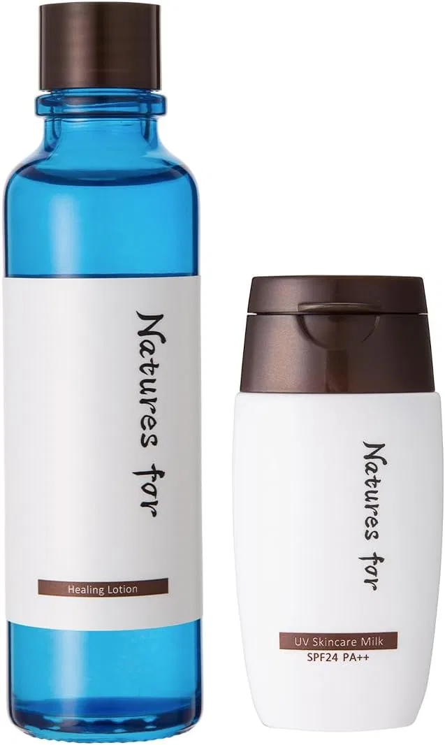 Набор лосьон и солнцезащитное молочко для лица Natures for Healing Lotion and UV Skin Care Milk