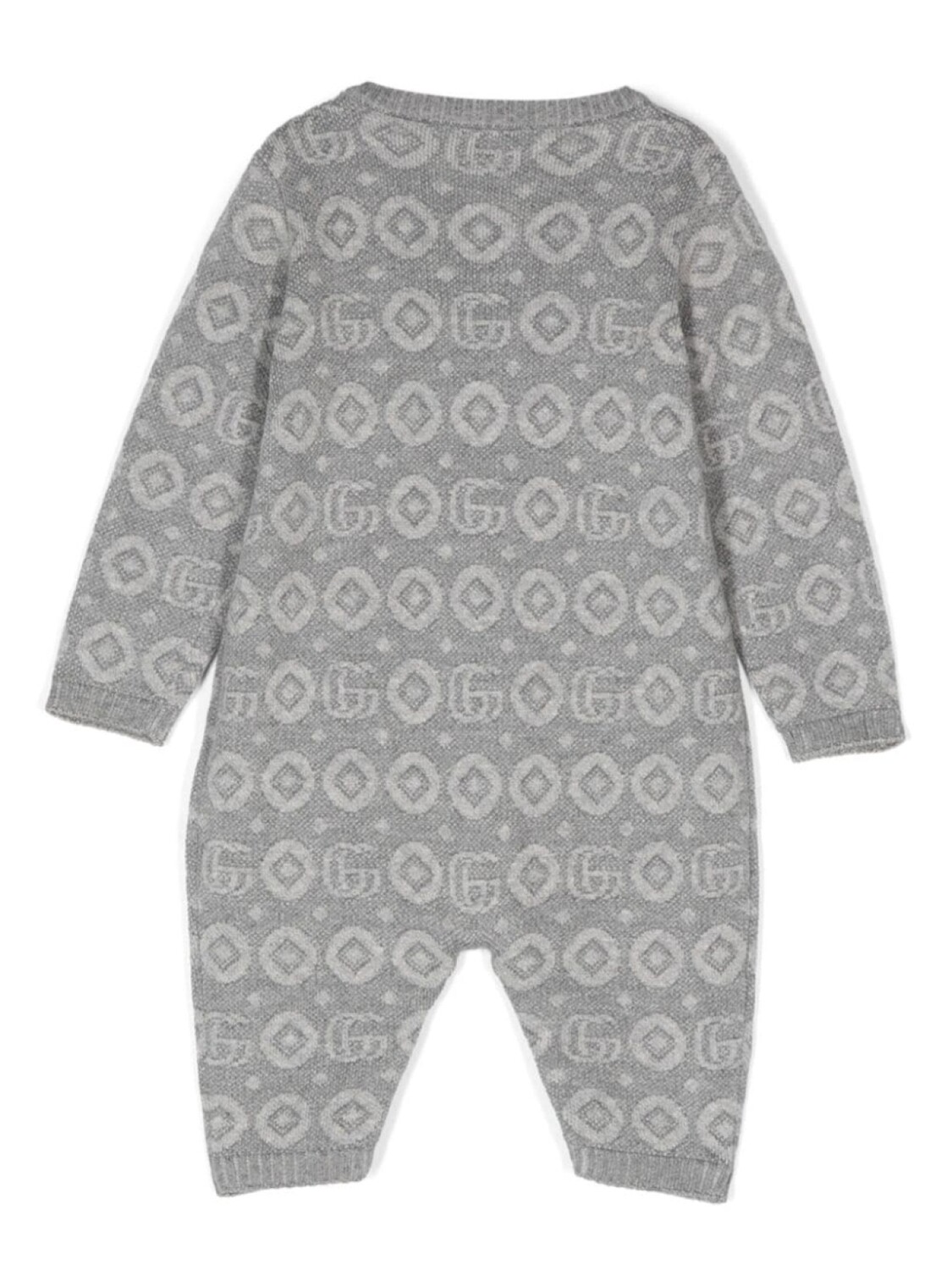 

Gucci Kids хлопковый комбинезон с логотипом Double G, серый