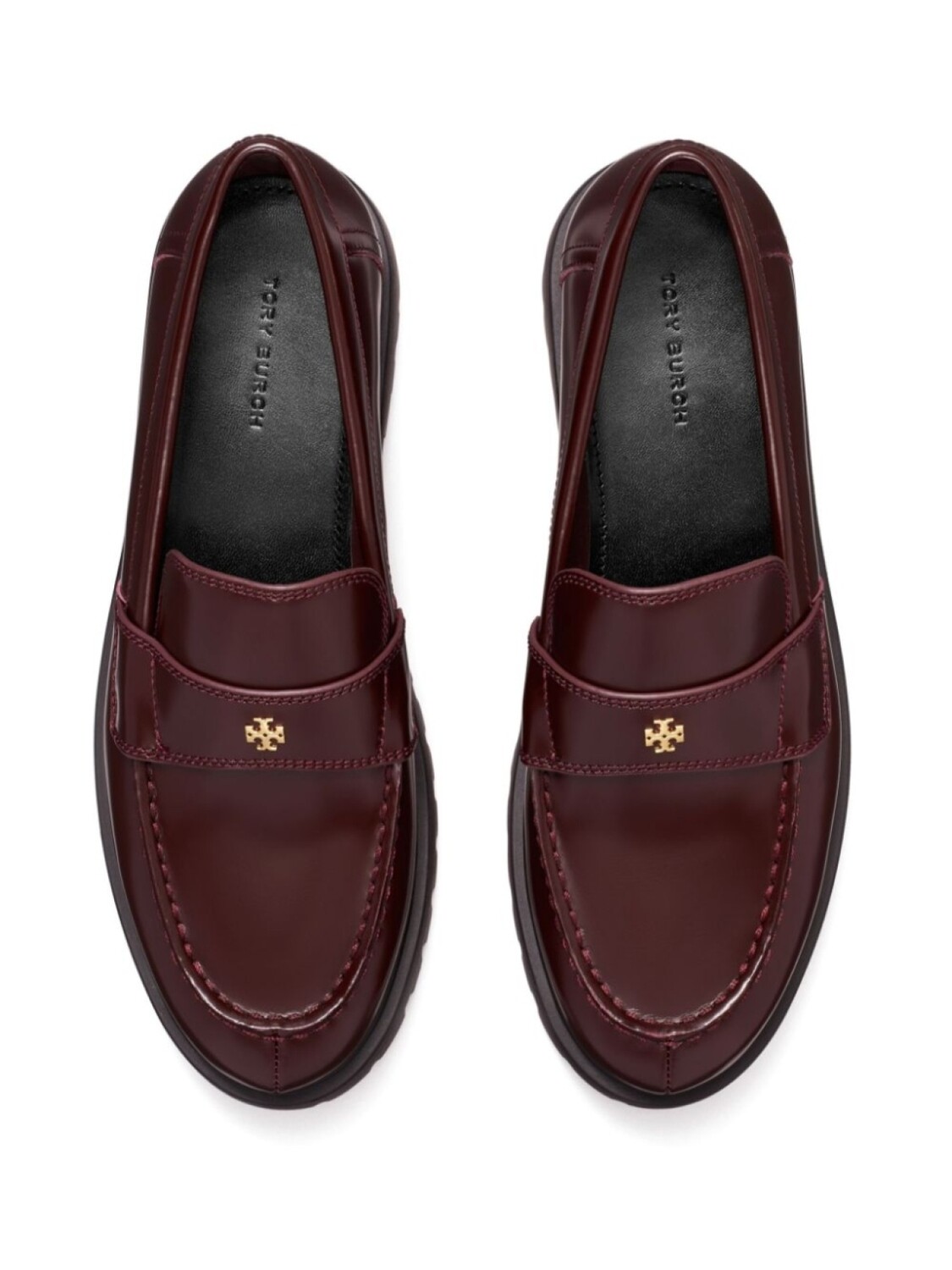 Tory Burch лоферы на массивной подошве, красный — фото 4