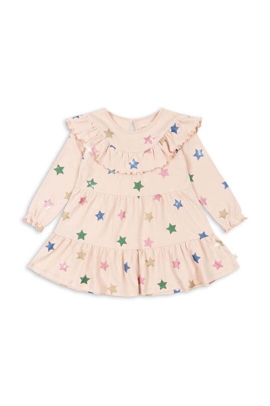 

MALLI GLITTER DRESS детское хлопковое платье GOTS Konges Sløjd, бежевый