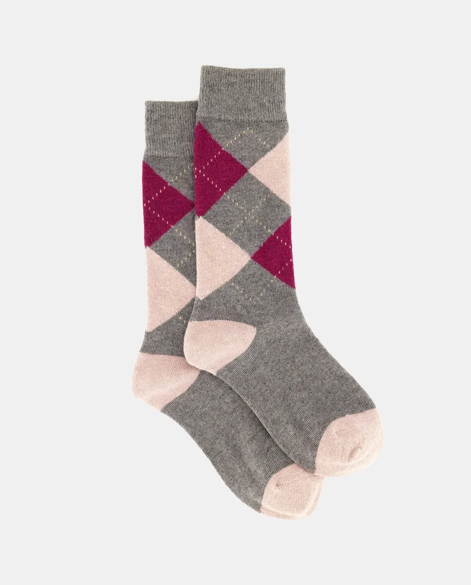 

Женские носки с ромбами Énfasis, светло-серый