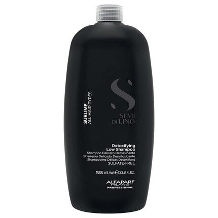 

ALFAPARF MILANO Semi Di Lino Detoxifying Low Shampoo Очищающий шампунь от наростов и других загрязнений Нежный шампунь с жесткой водой для очищения жирных волос и удаления наложений с кожи головы 33,8 жидких унций