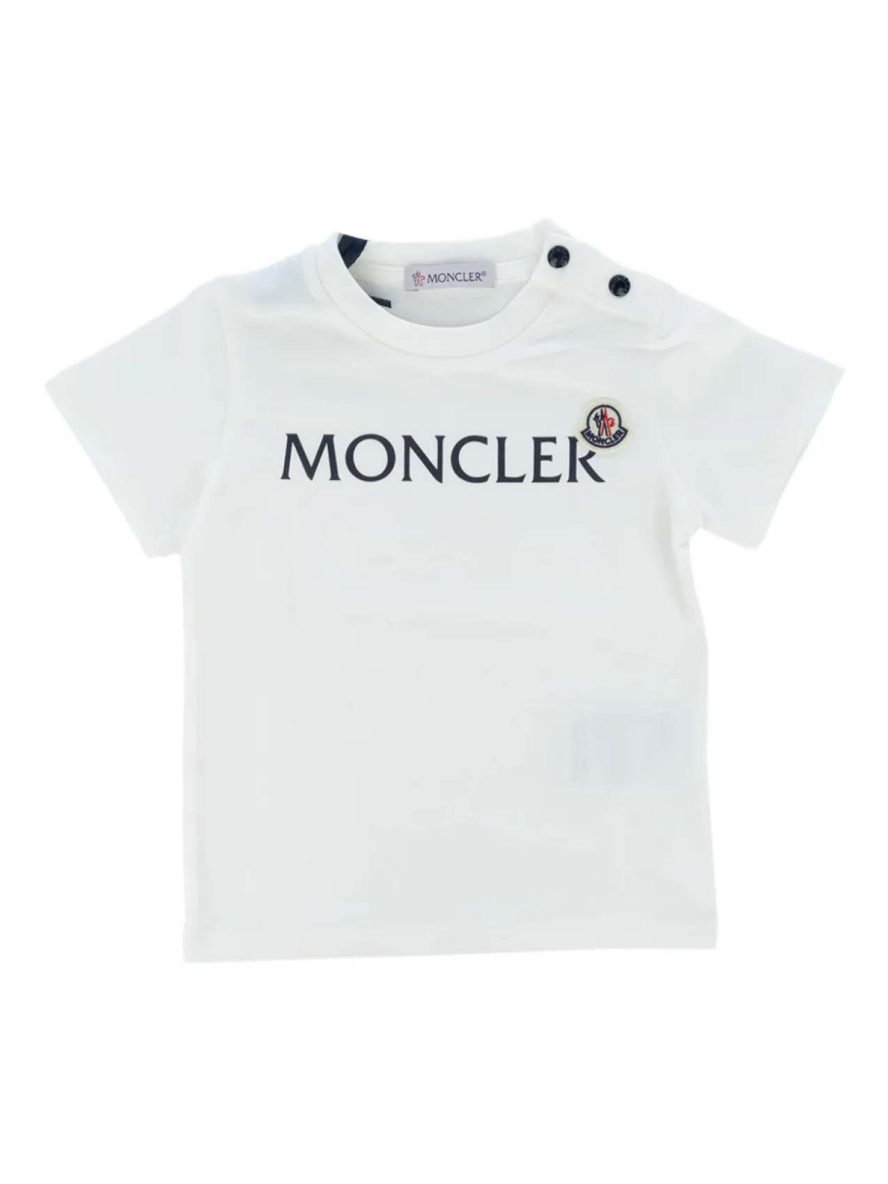

Футболка с нашивкой-логотипом Moncler Enfant, белый