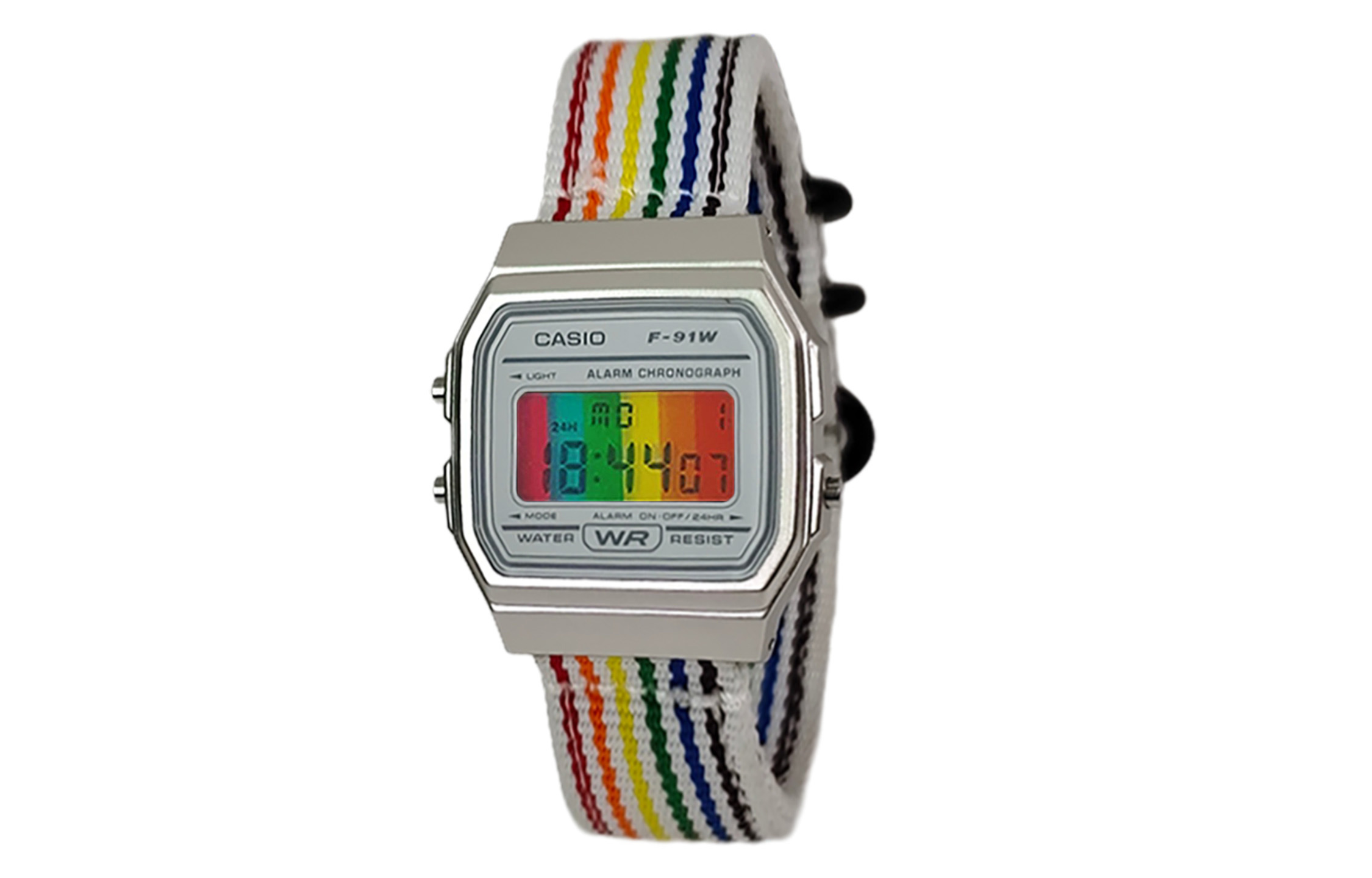 

CASIO Ретроффит серия кварцевый механизм нейлоновый ремешок часы унисекс белый циферблат