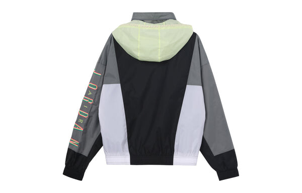 Куртка Men's Air Jordan Sport Dna Embroidered Logo Colorblock Sports Woven Jacket Autumn Black, черный — фото 2
