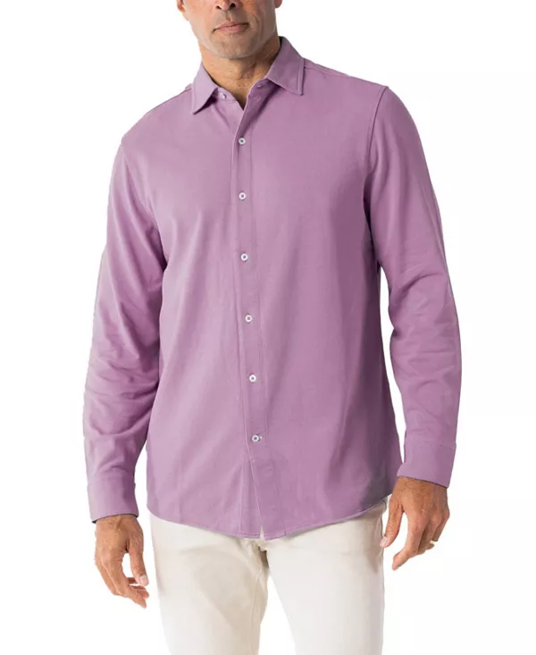 

Вязаная рубашка с длинным рукавом Foster Robert Talbott, фиолетовый