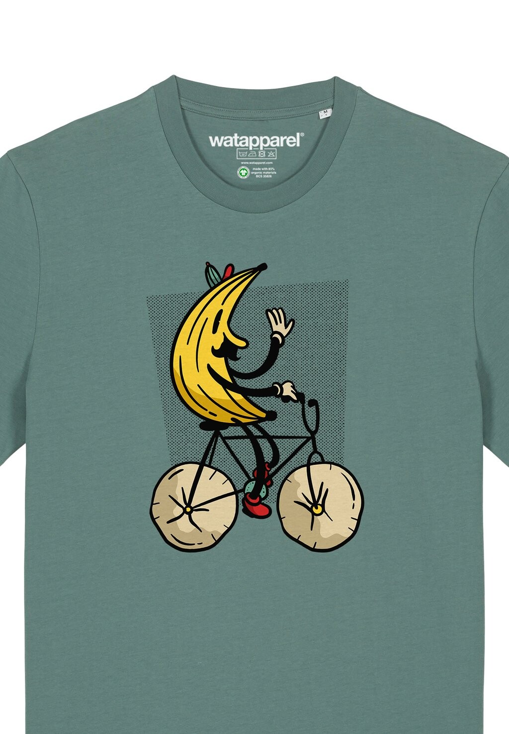 

Футболка с принтом BANANA RIDER watapparel, темно-зеленый