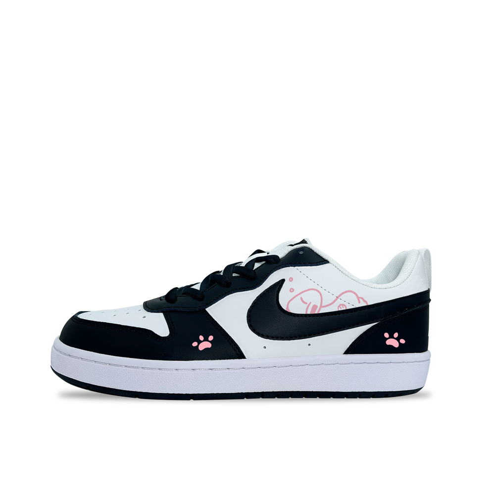 

Nike Court borough puppy fun slip resistant abrasion resistant low top детские скейтбординг кроссовки white