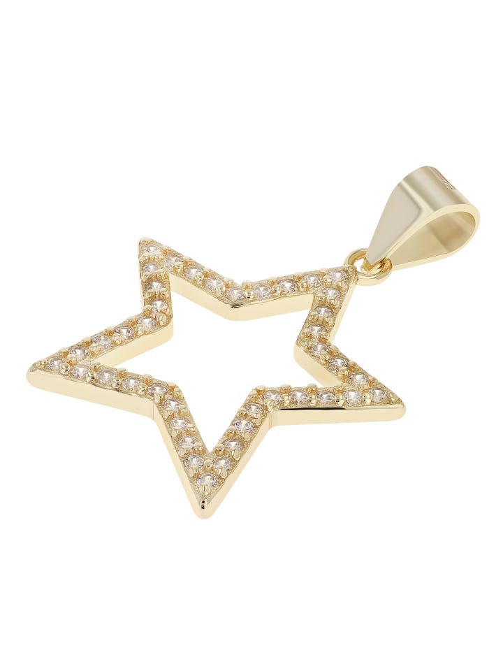 

Adeliás Женский кулон - подвеска в виде звезды из серебра 925 пробы с фианитами в золоте