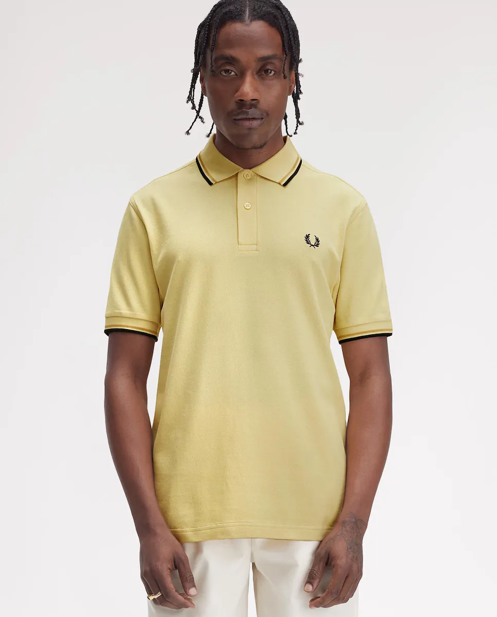 

Мужская поло с коротким рукавом и отделкой Fred Perry, желтый