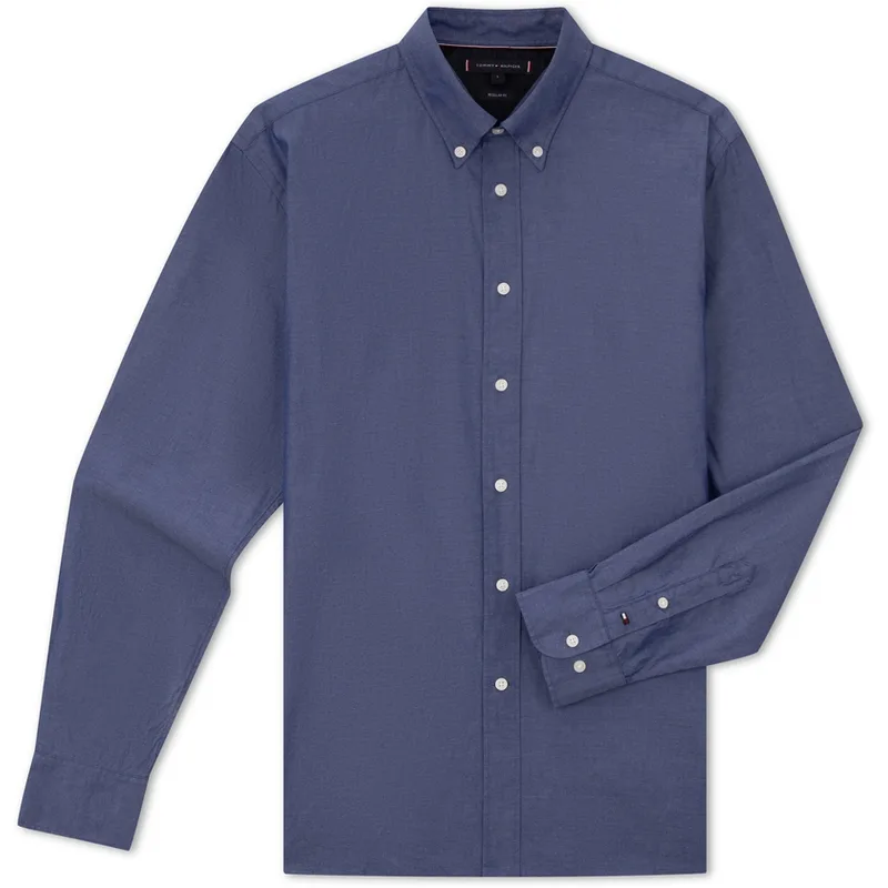 Рубашка мужская с острым воротником Tommy Hilfiger, Blue Gray DXF — фото 3