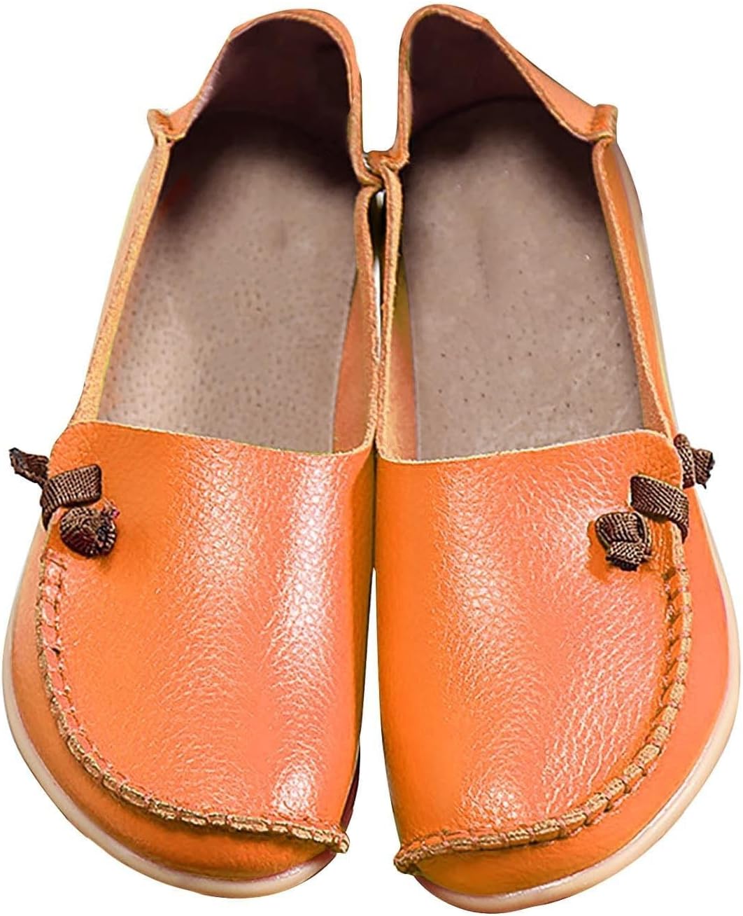 

Женские лоферы ZWRXW для повседневной носки, комфортная ходьба, милые плоские лоферы, женские тапочки без шнурков, легкие модные мокасины, обувь для вождения, лодочные туфли, оранжевый