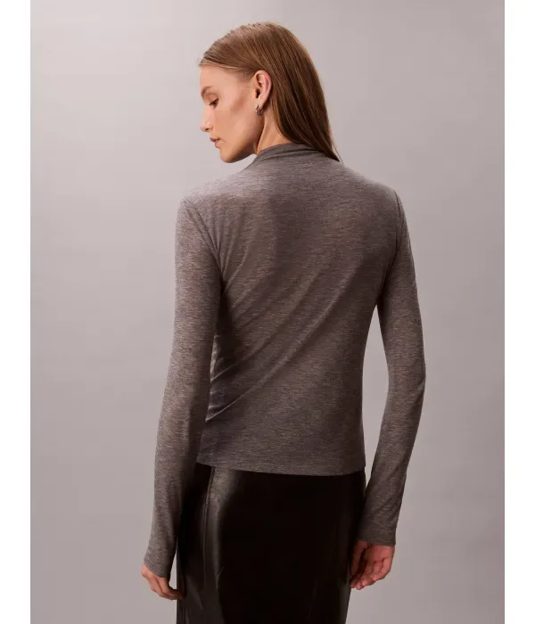 Полуводолазка slim fit Calvin Klein, серый — фото 3