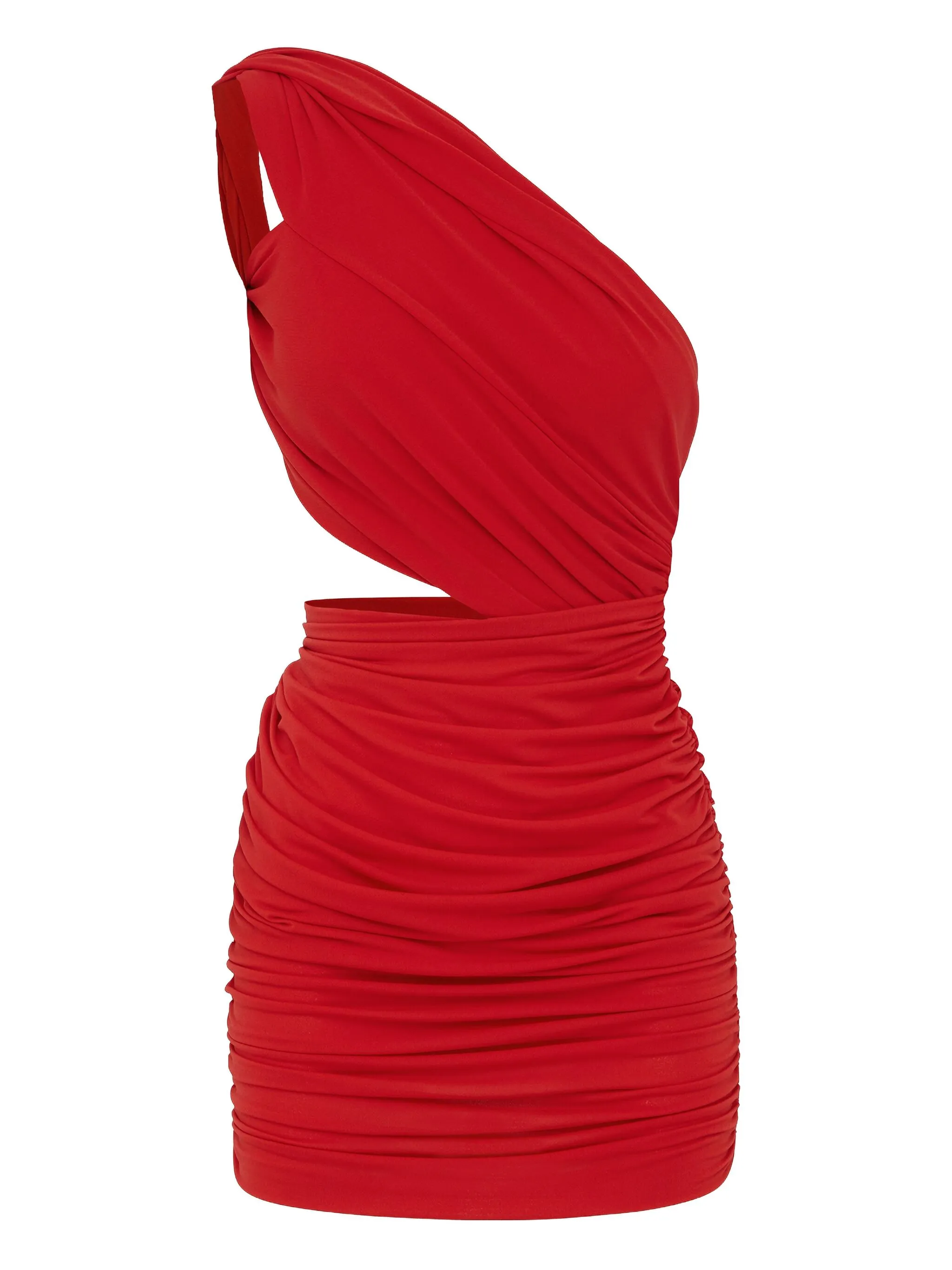 

Платье мини на одно плечо с открытой спиной Alex Perry, красный