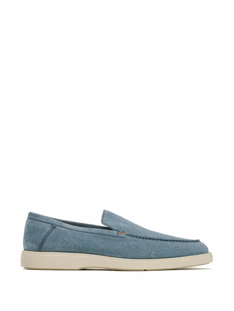 

Замшевые лоферы Santoni, синий
