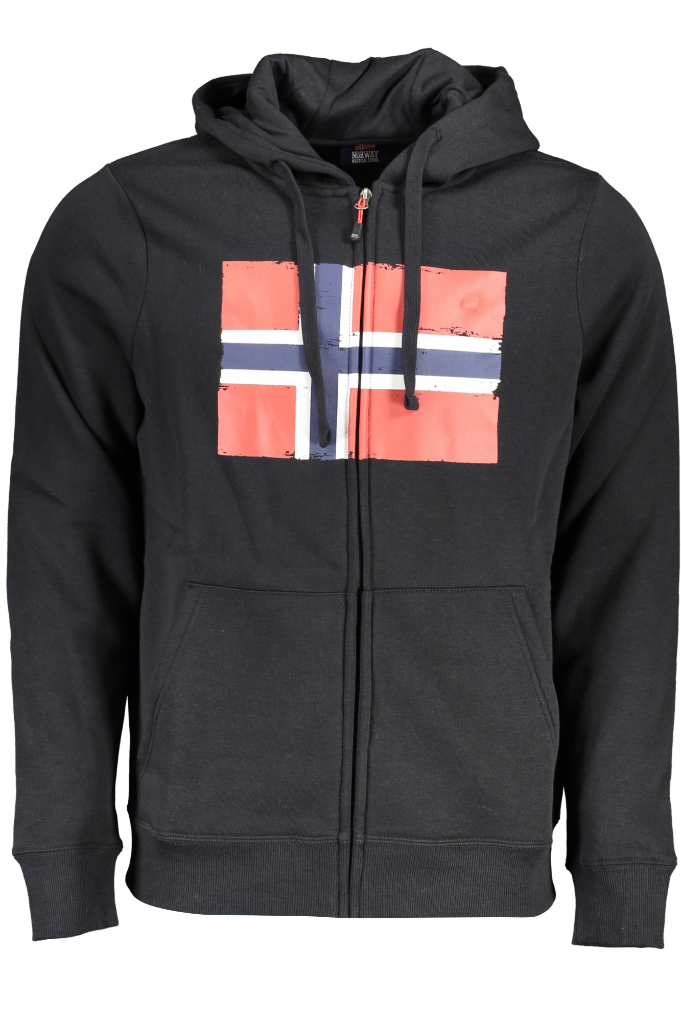 

Толстовка мужская Norway 1963 с логотипом, черный / красный / синий