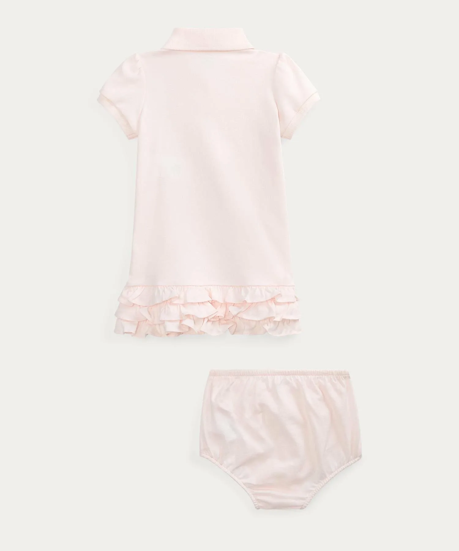 (Детское) Платье-поло с оборками и панталоны Polo Ralph Lauren, цвет 650 Pink