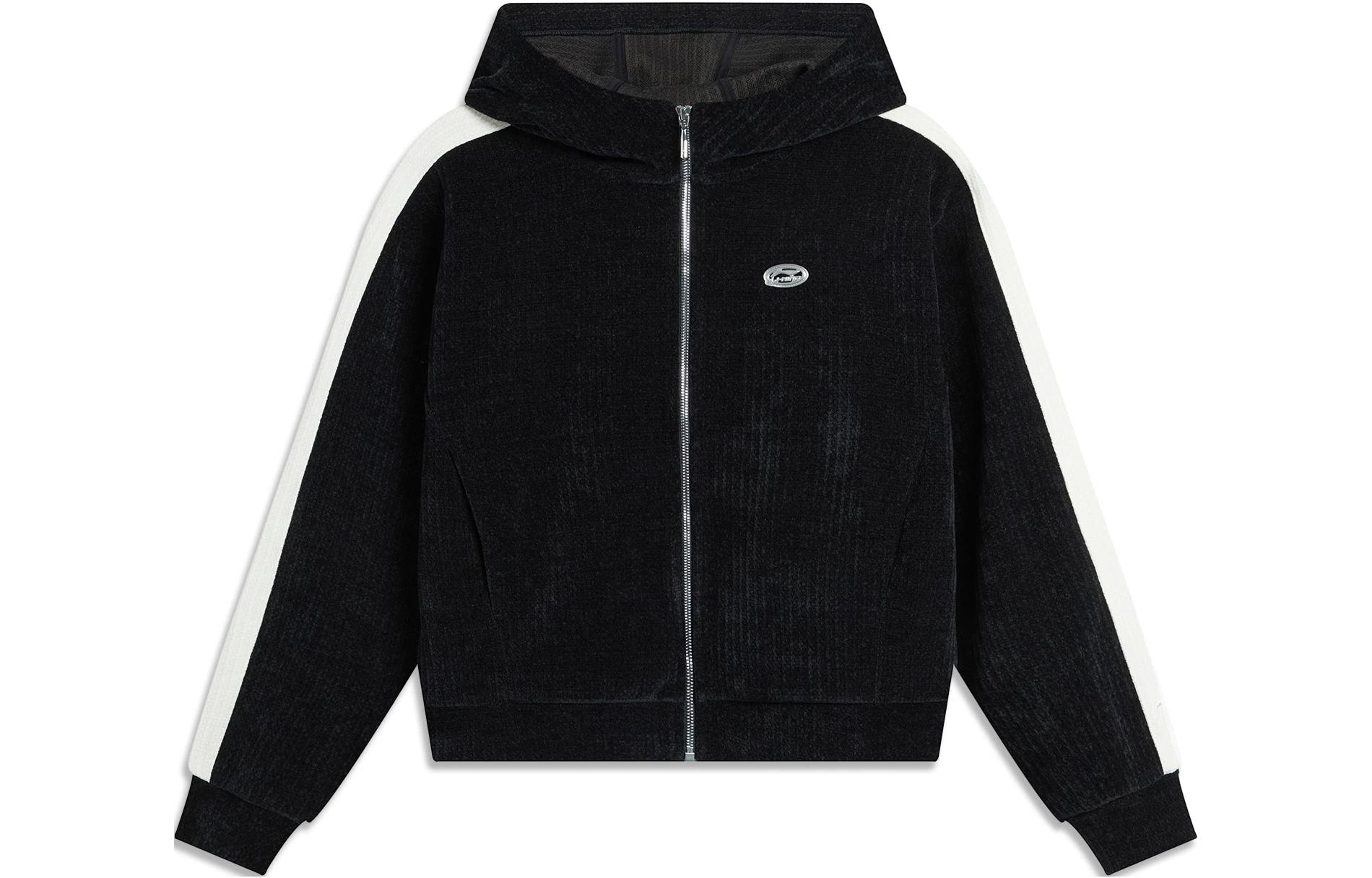 

Лининг спортивная модная серия свитшот женский черный экрю мультиколор