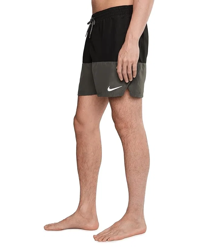 Плавки Nike Split 5" Brief Lined Volley, Black — фото 3