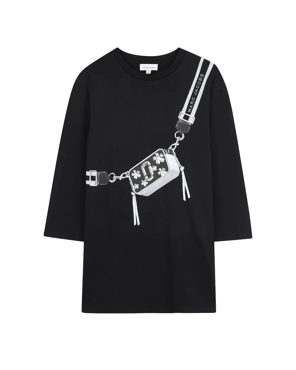 

Детское платье черного цвета из хлопка Marc Jacobs