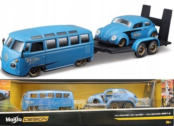 

Volkswagen T1 Samba + Vw Beetle 1:24 Maisto 32752