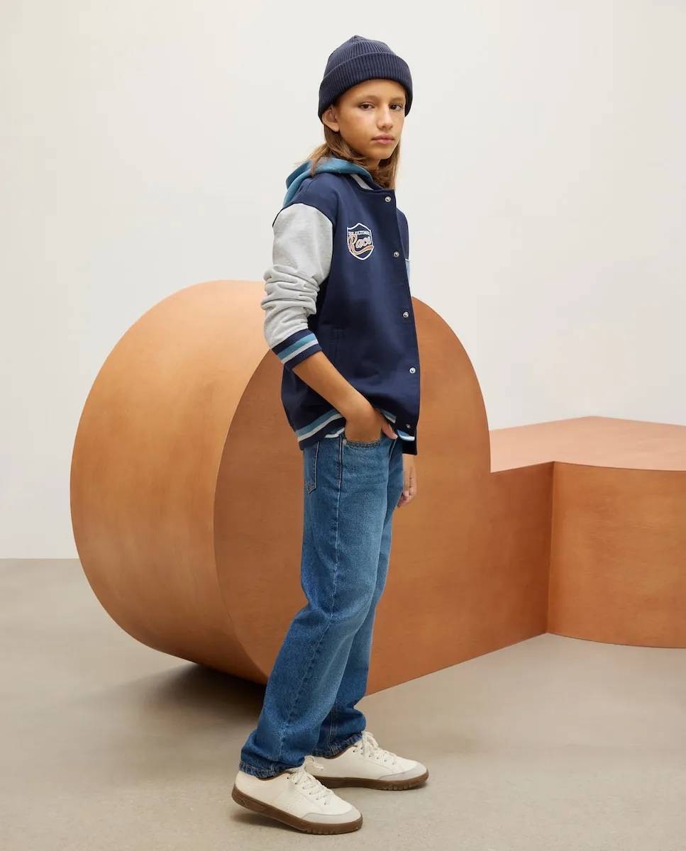 

Детская бомберная толстовка с капюшоном Kids El Corte Inglés, синий