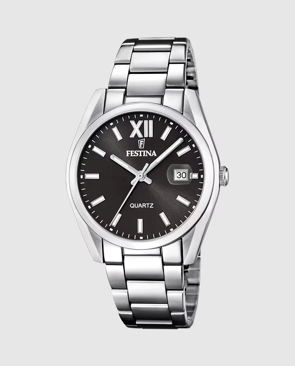 

Мужские часы F20683/6 Acero Classico из серебристой стали Festina, серебряный