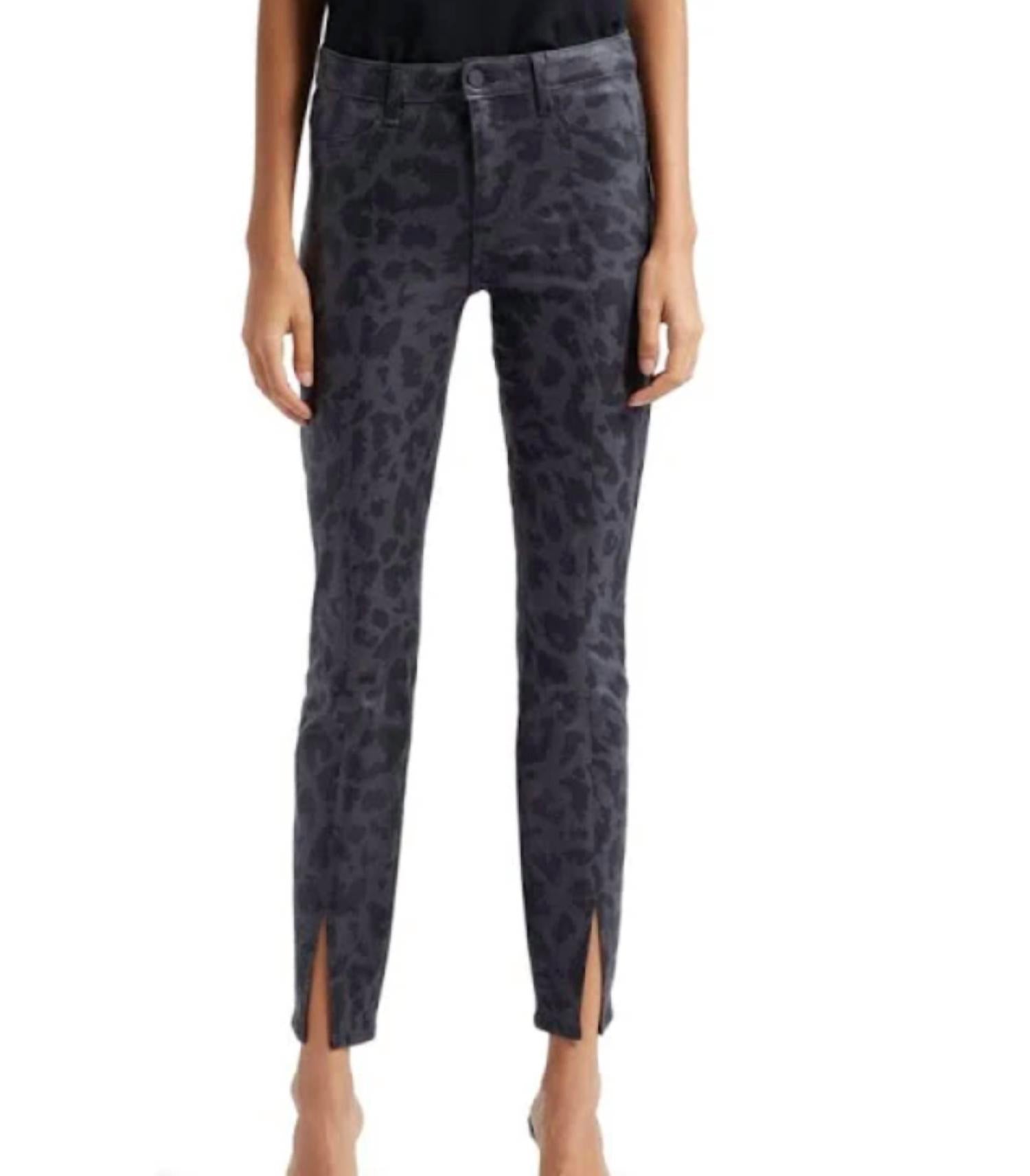

Джинсы женские L'Agence, цвет black tone leopard coated