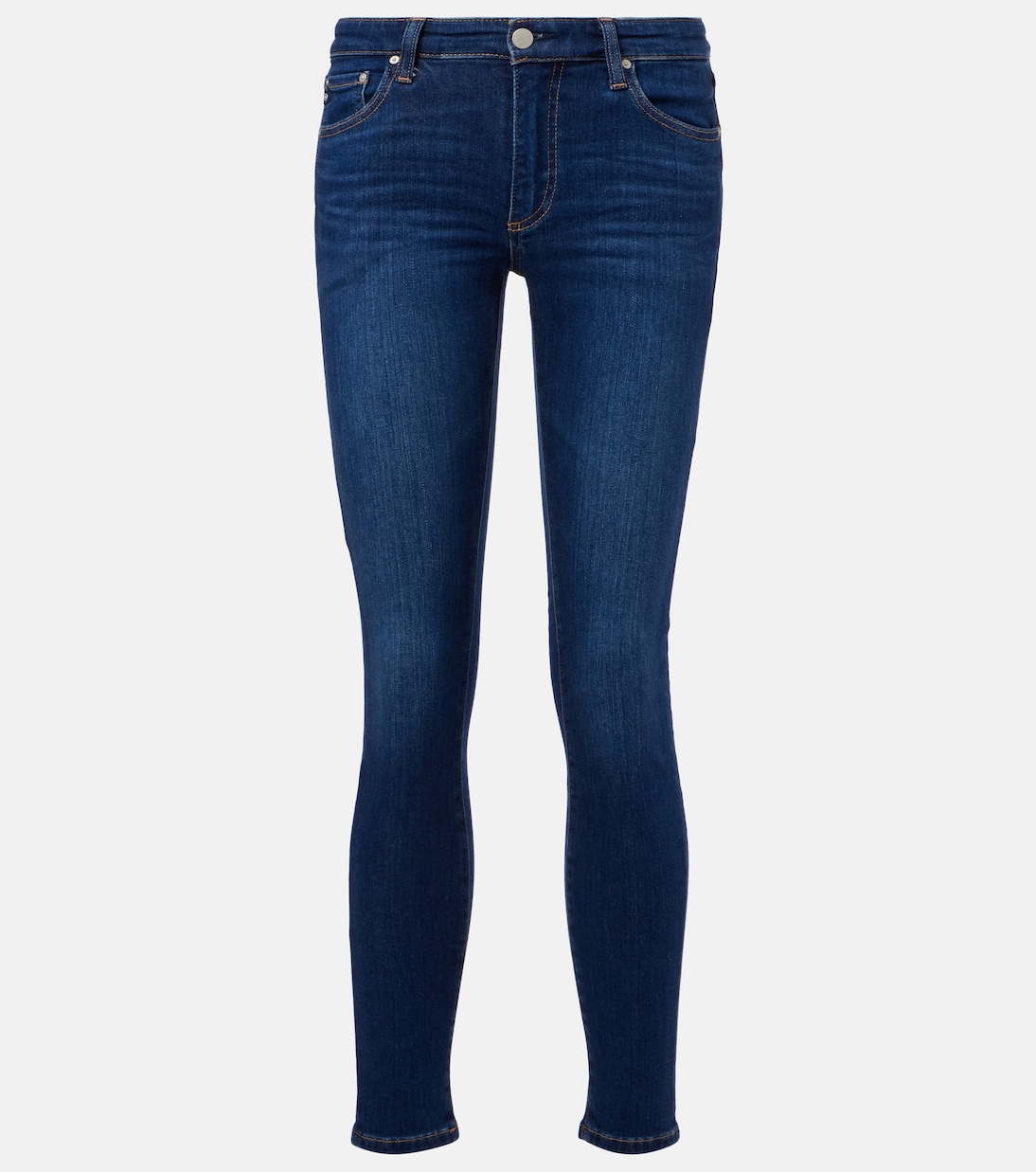 

Леггинсы Mid-Rise Skinny Ankle AG Jeans, 4 Yrs Dark