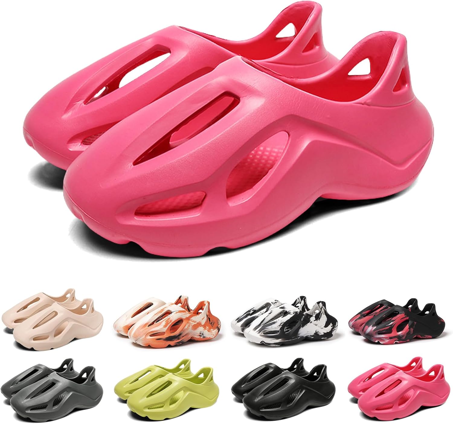 

Кроссовки для беговой дорожки с мягкой подкладкой, женские и мужские сандалии Cloud Slide с мягкой подкладкой, спортивная обувь, нескользящая легкая обувь для ходьбы, модные сандалии для улицы и дома, летние пляжные сандалии Gezolligheid, розовы...