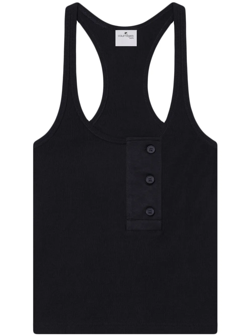 

Топ Oblique 90's без рукавов Courrèges, черный