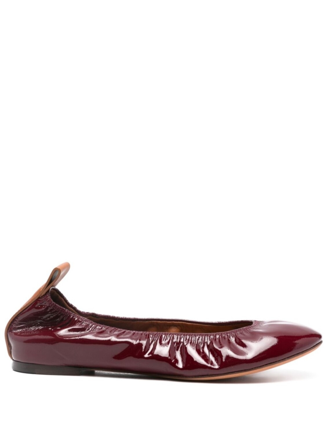 Балетки из лакированной кожи Lanvin, красный