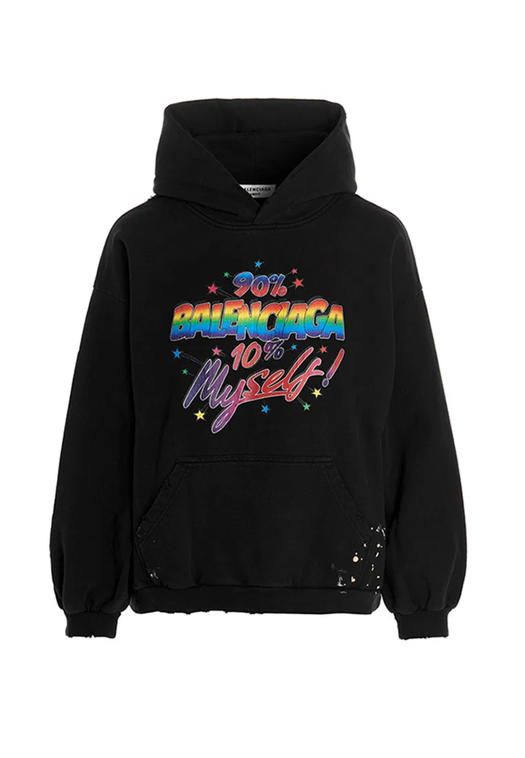 Толстовка с капюшоном, 90/10, Small Fit, черный Balenciaga