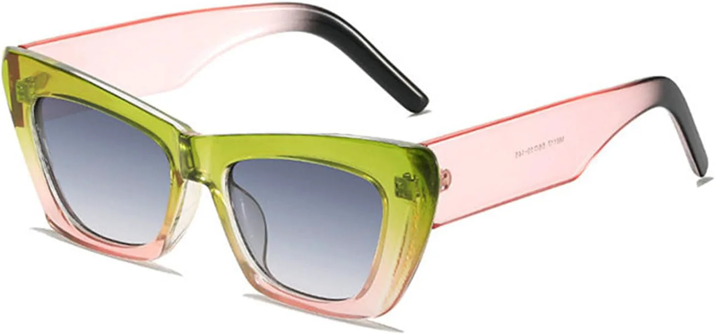 

Солнцезащитные очки в стиле ретро «кошачий глаз» для женщин, квадратная оправа, градиентные солнцезащитные очки в стиле 90-х, модные и стильные helena, C3