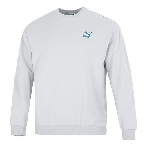 

Свитер logo crew neck sweatshirt 'grey' Puma, серый