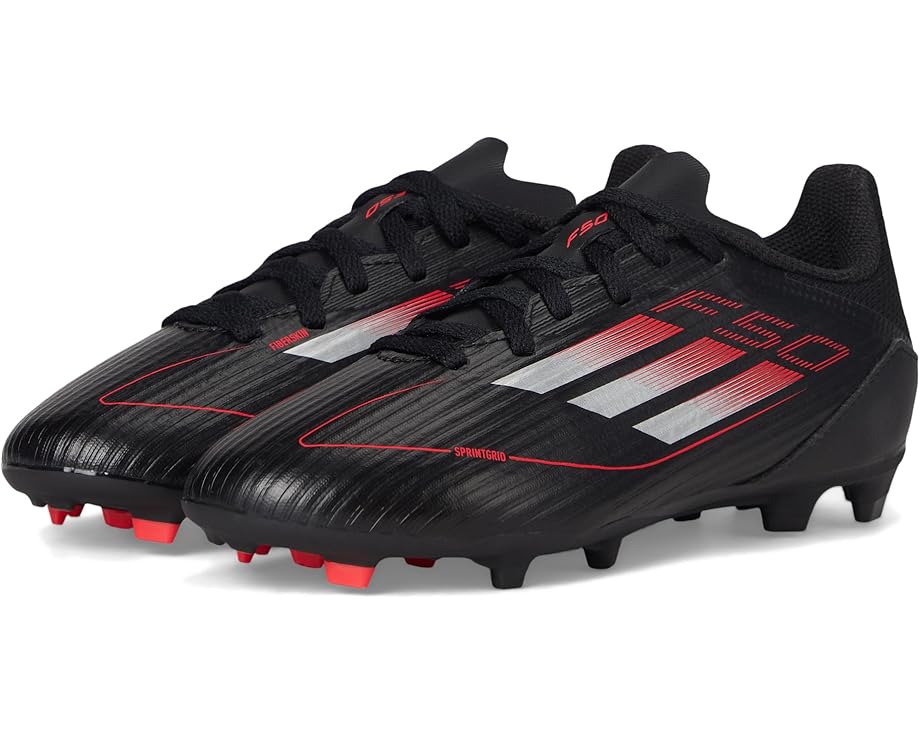 

Кроссовки adidas Kids F50 League Firm Ground/Multi Ground Soccer Cleats, цвет Black/Iron Metallic/Lucid Red