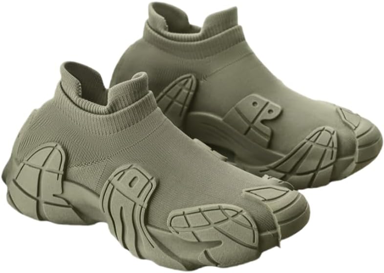 

Мужские спортивные кроссовки на шнуровке однотонного цвета - стильный выбор для активного отдыха Hoalox, зеленый