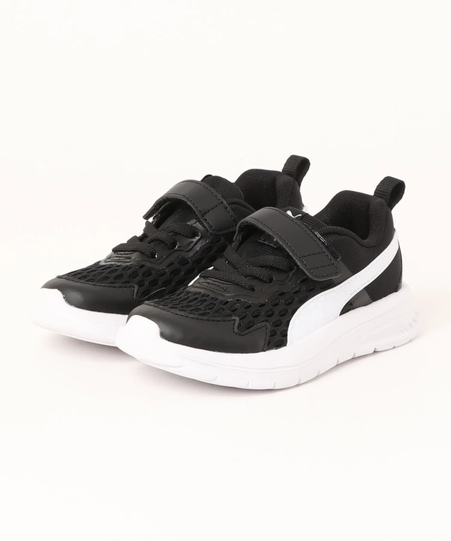 Детские кроссовки PUMA Evolve Run Summer AC чёрные с белым