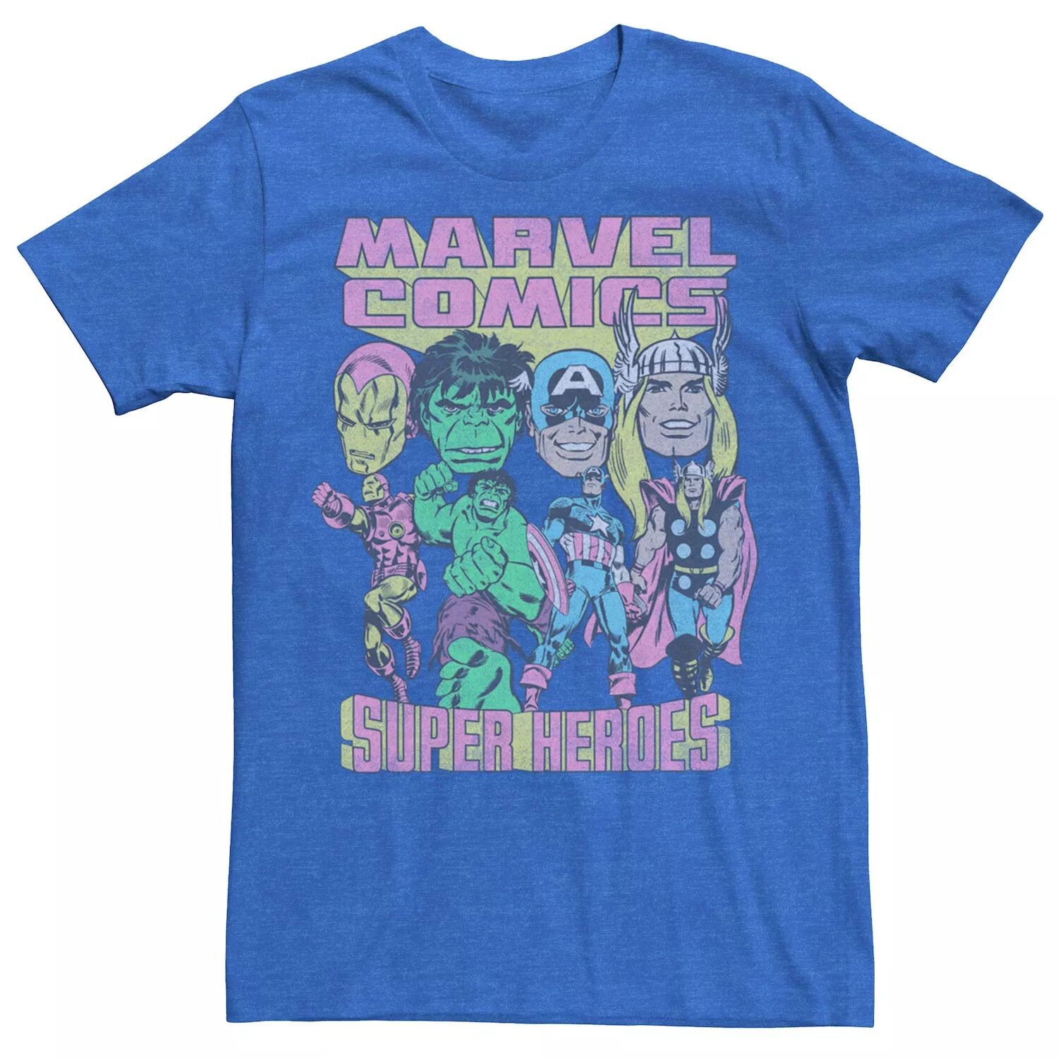 

Мужская футболка в стиле ретро с героями комиксов Marvel Licensed Character