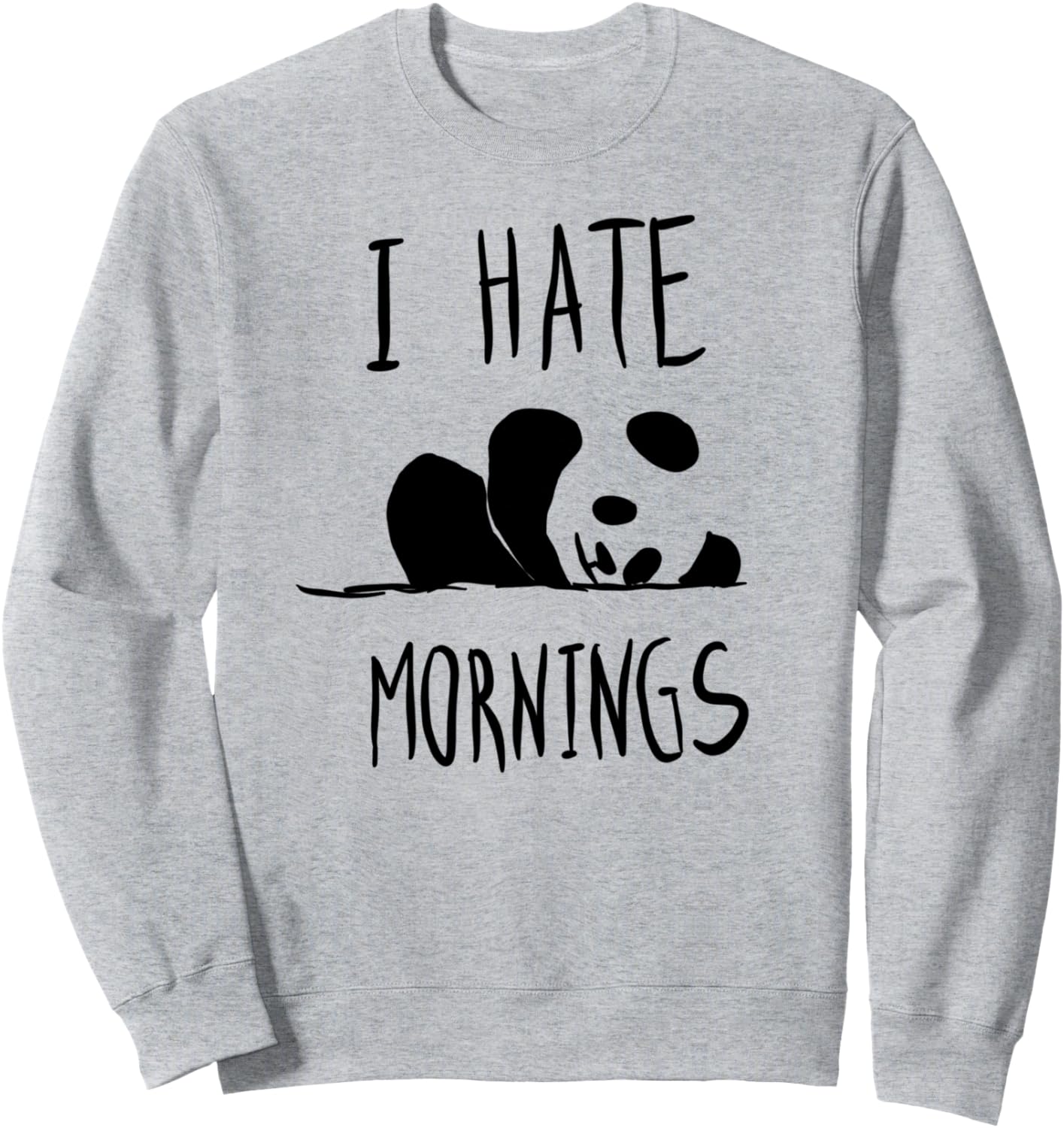 

Забавно, я ненавижу утро. Милая толстовка с сонными пандами I Love Pandas And Hate Tomorrow, серый