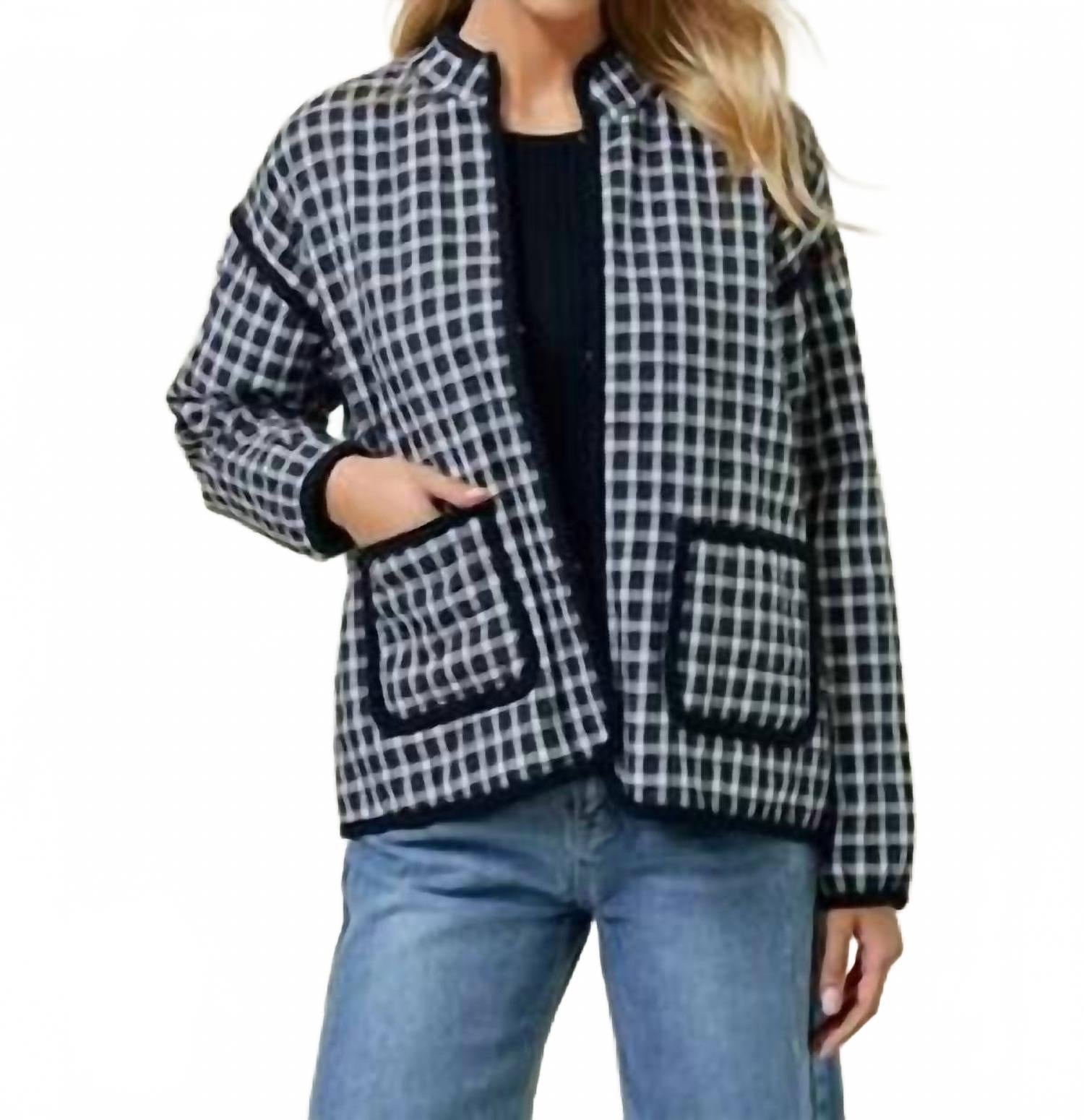 

Куртка в клетку в черную клетку Doe And Rae, черный