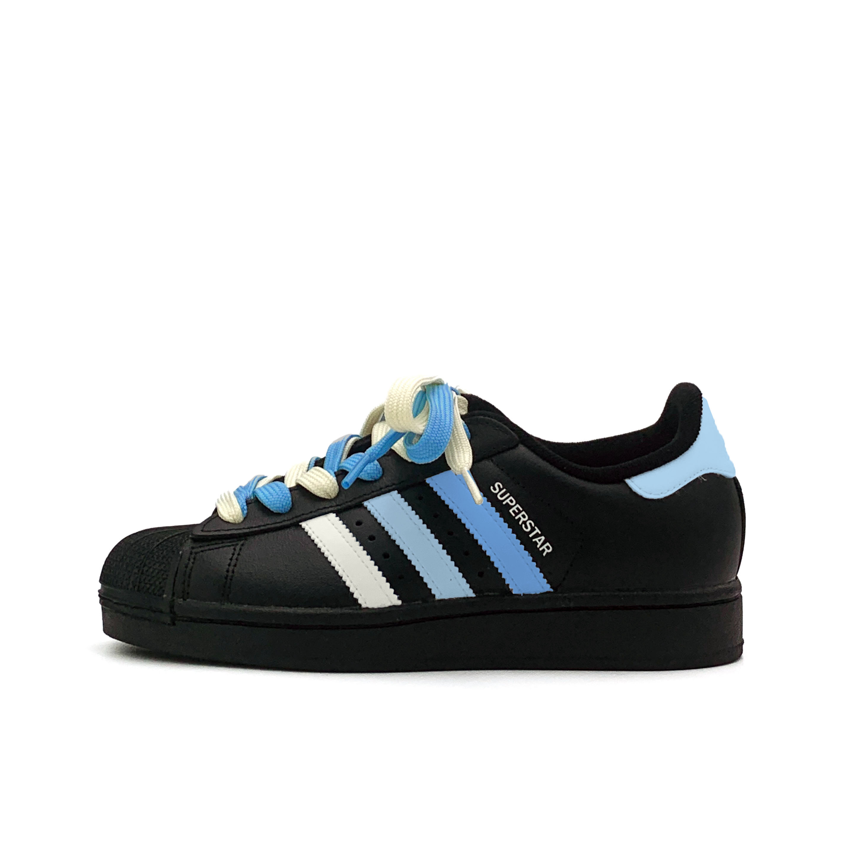 

Adidas Originals Superstar 2 Clear Blue Melody устойчивые к истиранию низкие детские скейтбординг кроссовки Blue для подростков