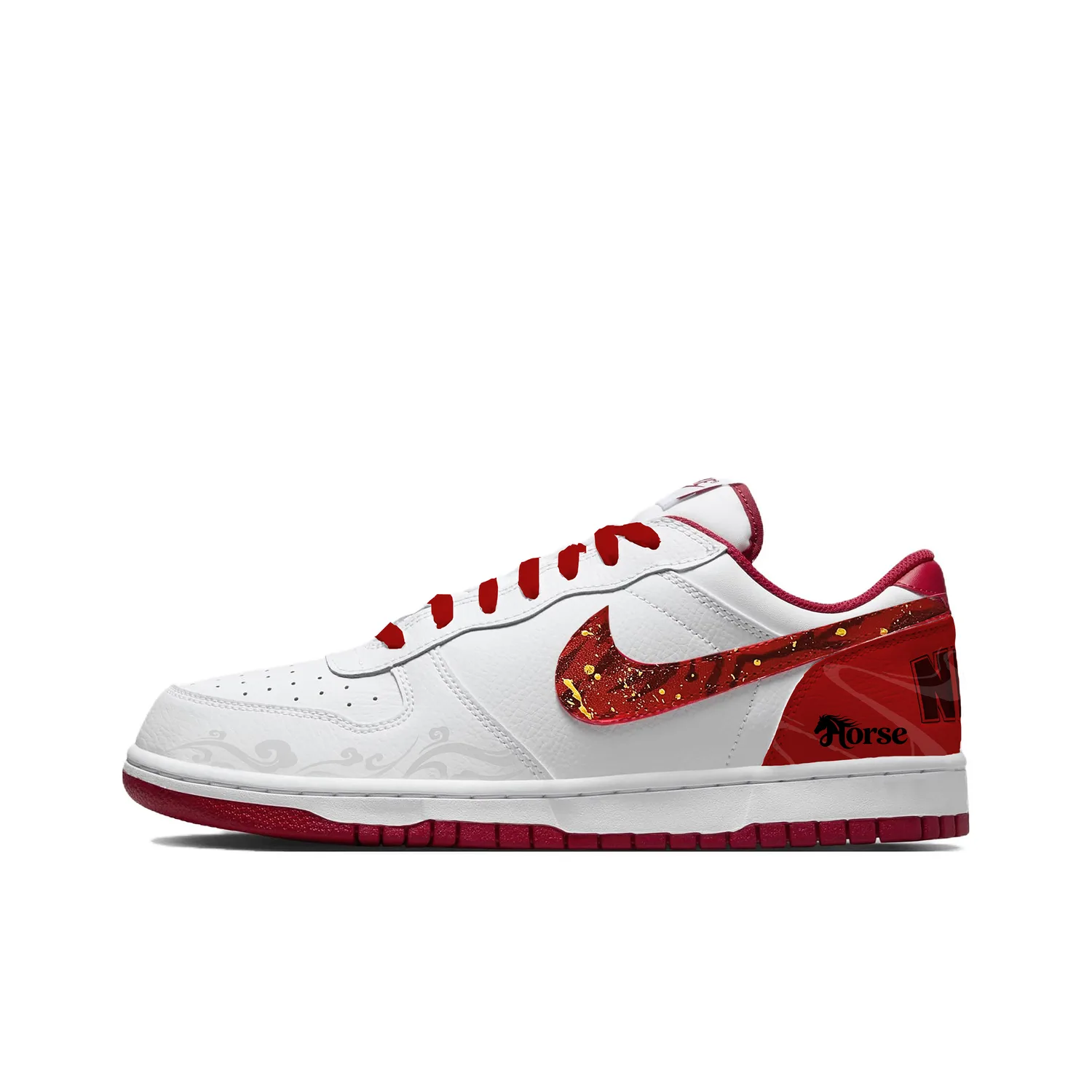 Nike Кроссовки Big Crimson Avant Garde Leather Low top Skateboard мужские бело-красные — фото 3