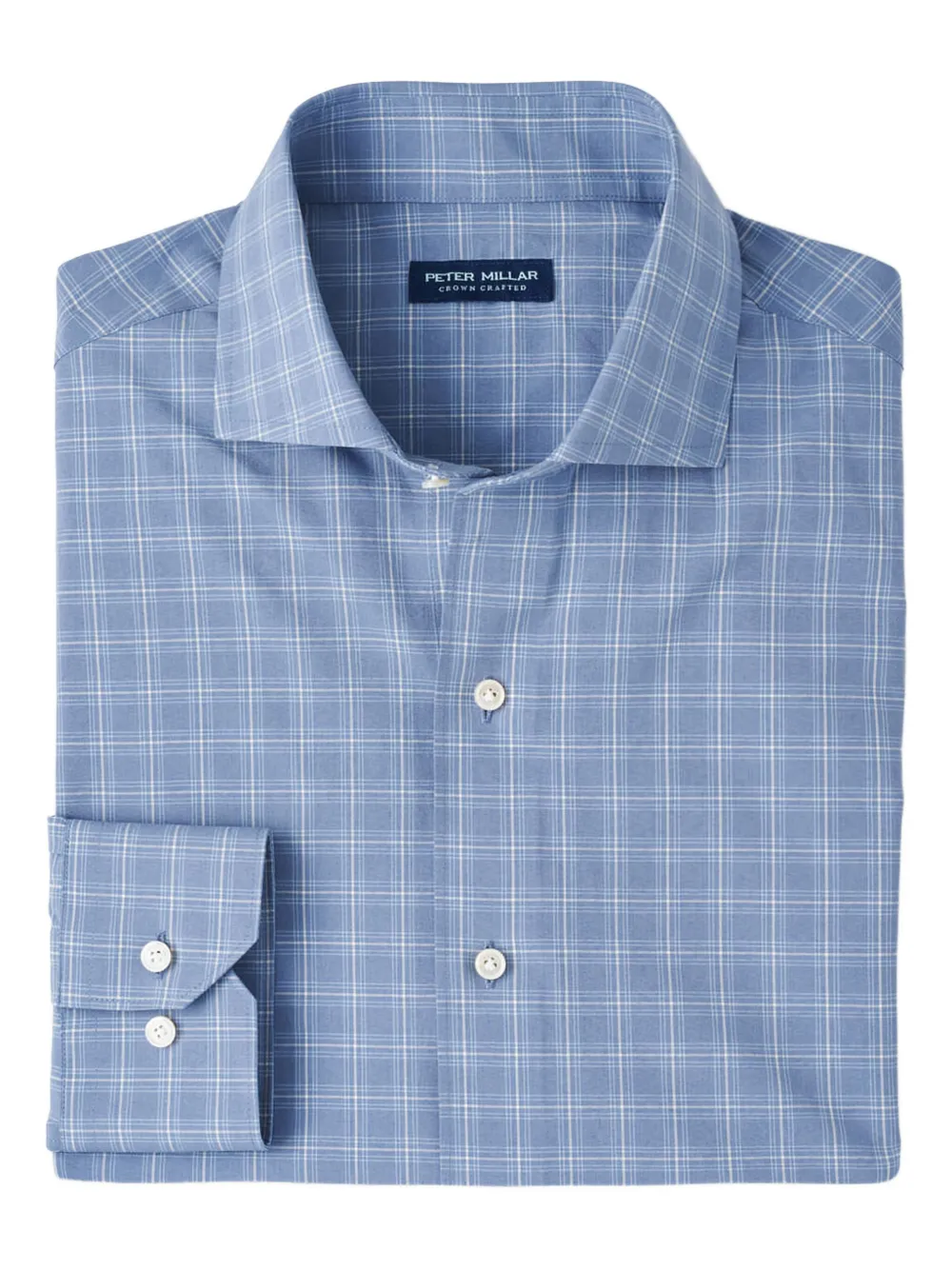 

Рубашка Reese в клетку с длинными рукавами Peter Millar, синий