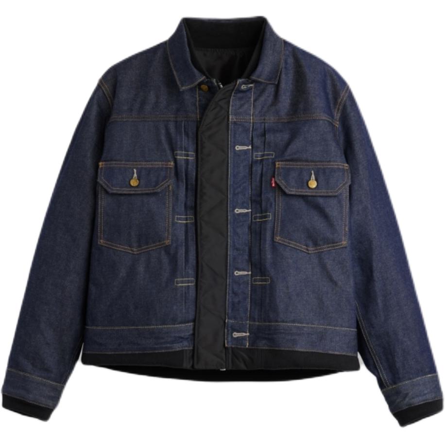 

Levis Левис Икс Сакай джинсовая нейлоновая реверсивная куртка, Dark Blue