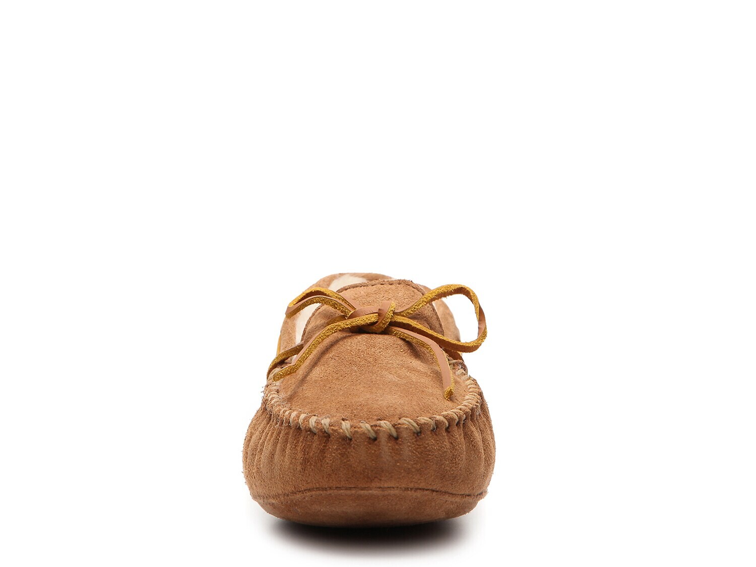 Тапочки из овчины Minnetonka с мягкой подошвой, коричневый — фото 2